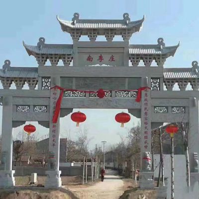 曲陽石雕山門牌坊哪家好？山門牌坊價(jià)格