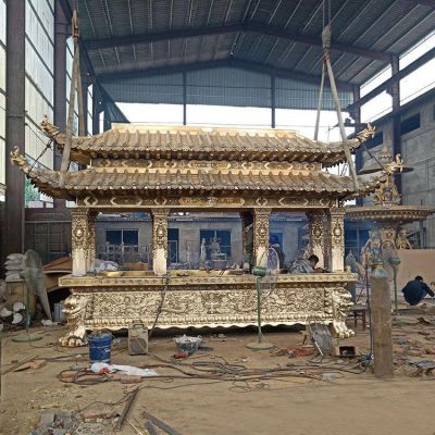 純銅大香爐，寺廟大型焚香爐