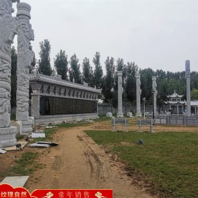 景區(qū)園林石雕龍柱、涼亭、影壁墻，庭院建筑構(gòu)件定制生產(chǎn)