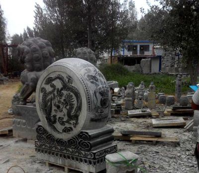 庭院仿古石門(mén)墩景觀石雕