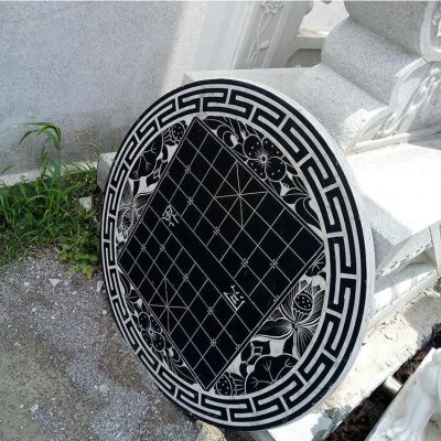 青石石桌，帶象棋棋盤(pán)傳統(tǒng)圖案石桌子
