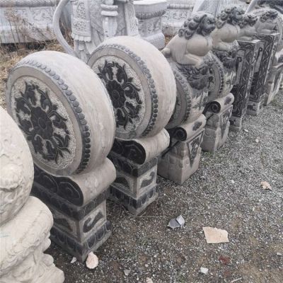 抱鼓石，青石仿古門(mén)墩