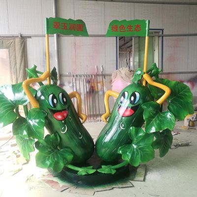 彩繪卡通玻璃鋼黃瓜農業(yè)會展宣傳擺件