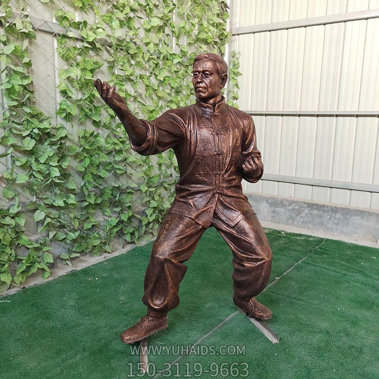 打拳，功夫人物鑄銅雕塑